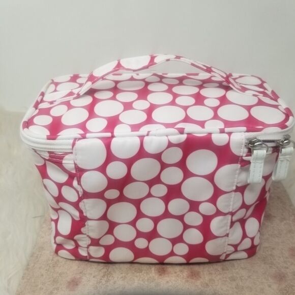 PINK POLKA DOT MAKEUP BAG - Picture 6 of 10
